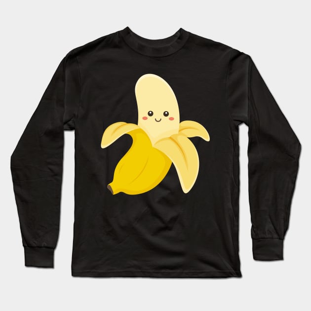 Happy Banana Long Sleeve T-Shirt by samshirts